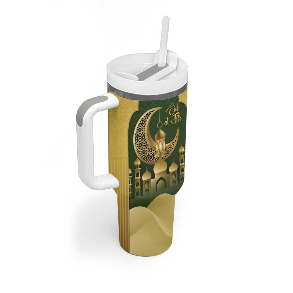 Eid al-Fitr Tumbler With Handle Khair Mubarak Islamic Pattern