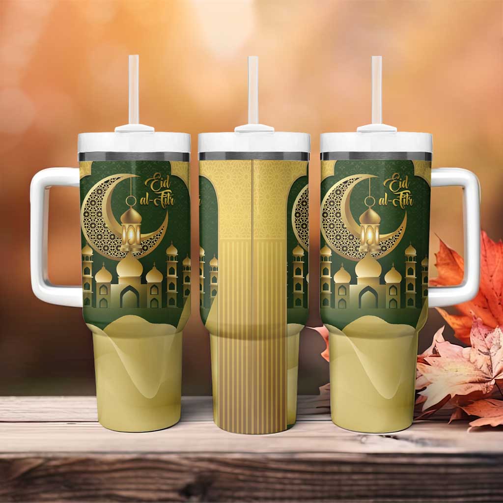 Eid al-Fitr Tumbler With Handle Khair Mubarak Islamic Pattern