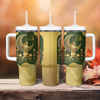 Eid al-Fitr Tumbler With Handle Khair Mubarak Islamic Pattern