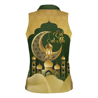 Eid al-Fitr Women Sleeveless Polo Shirt Khair Mubarak Islamic Pattern