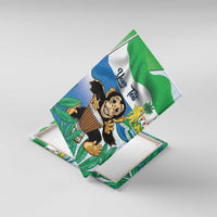 Personalised Sierra Leone Independence Day Canvas Wall Art Funny Chimpanzee With Drum