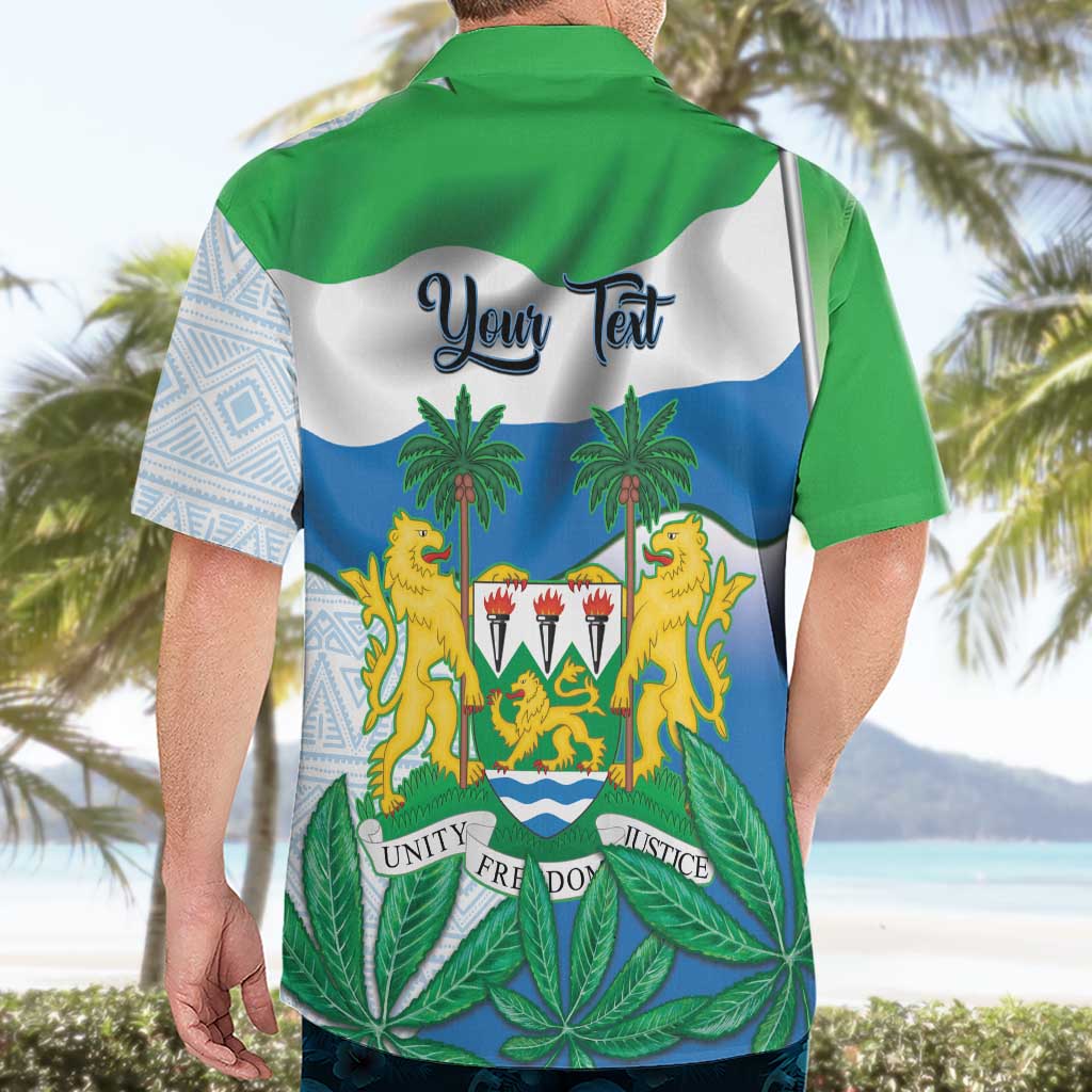 Personalised Sierra Leone Independence Day Hawaiian Shirt Funny Chimpanzee With Drum