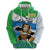Personalised Sierra Leone Independence Day Hoodie Funny Chimpanzee With Drum