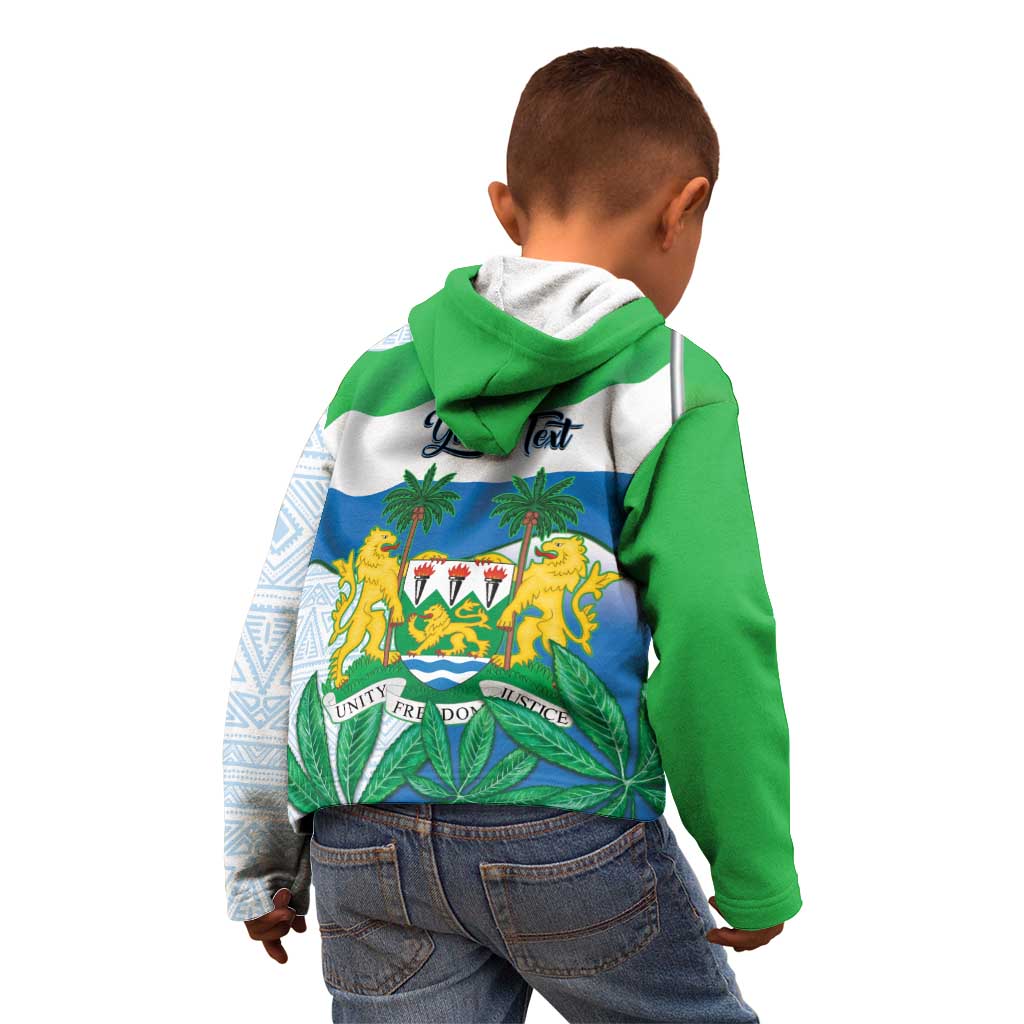 Personalised Sierra Leone Independence Day Kid Hoodie Funny Chimpanzee With Drum