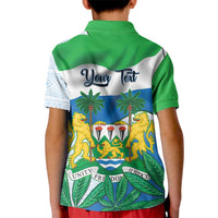Personalised Sierra Leone Independence Day Kid Polo Shirt Funny Chimpanzee With Drum