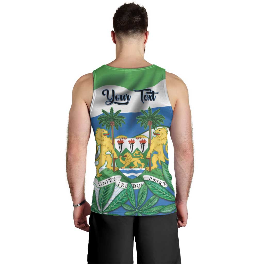 Personalised Sierra Leone Independence Day Men Tank Top Funny Chimpanzee With Drum