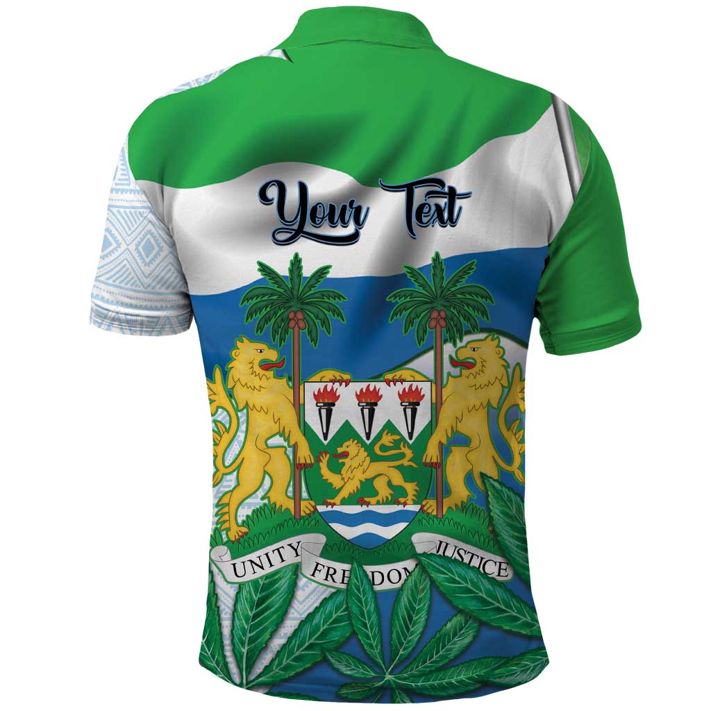 Personalised Sierra Leone Independence Day Polo Shirt Funny Chimpanzee With Drum