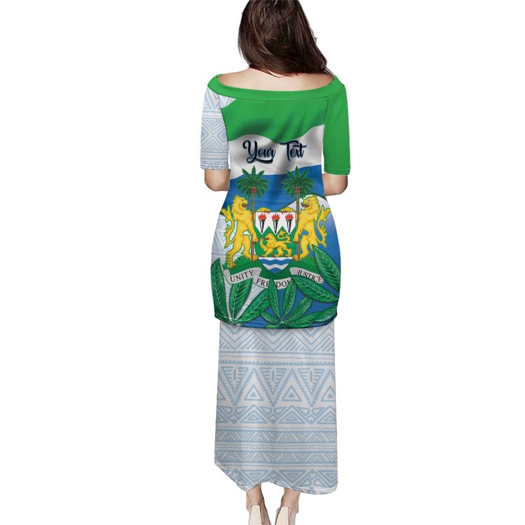 Personalised Sierra Leone Independence Day Puletasi Funny Chimpanzee With Drum