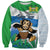Personalised Sierra Leone Independence Day Sweatshirt Funny Chimpanzee With Drum