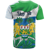 Personalised Sierra Leone Independence Day T Shirt Funny Chimpanzee With Drum