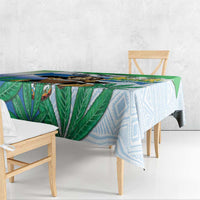 Personalised Sierra Leone Independence Day Tablecloth Funny Chimpanzee With Drum