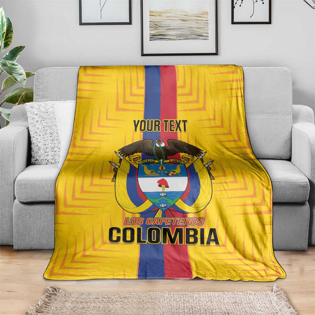 Custom Colombia Football Blanket Vamos Los Cafeteros