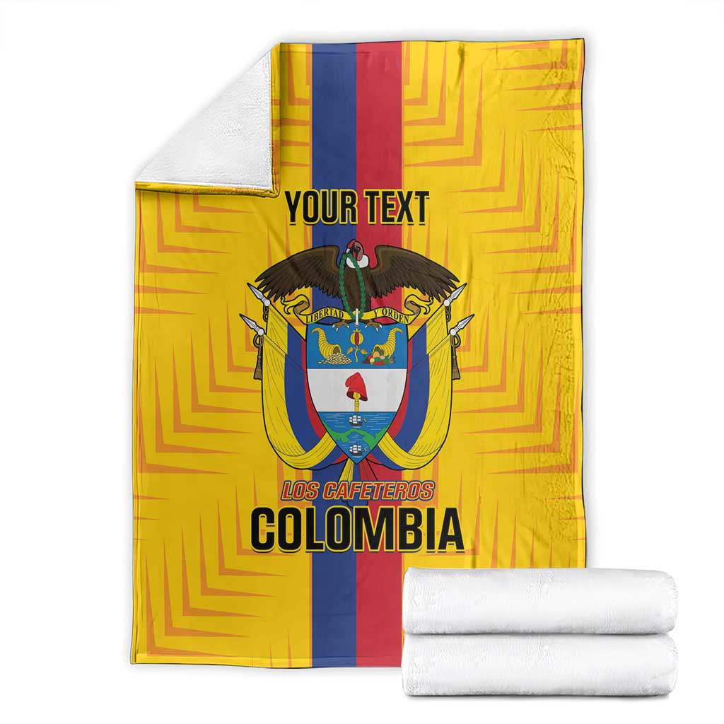 Custom Colombia Football Blanket Vamos Los Cafeteros