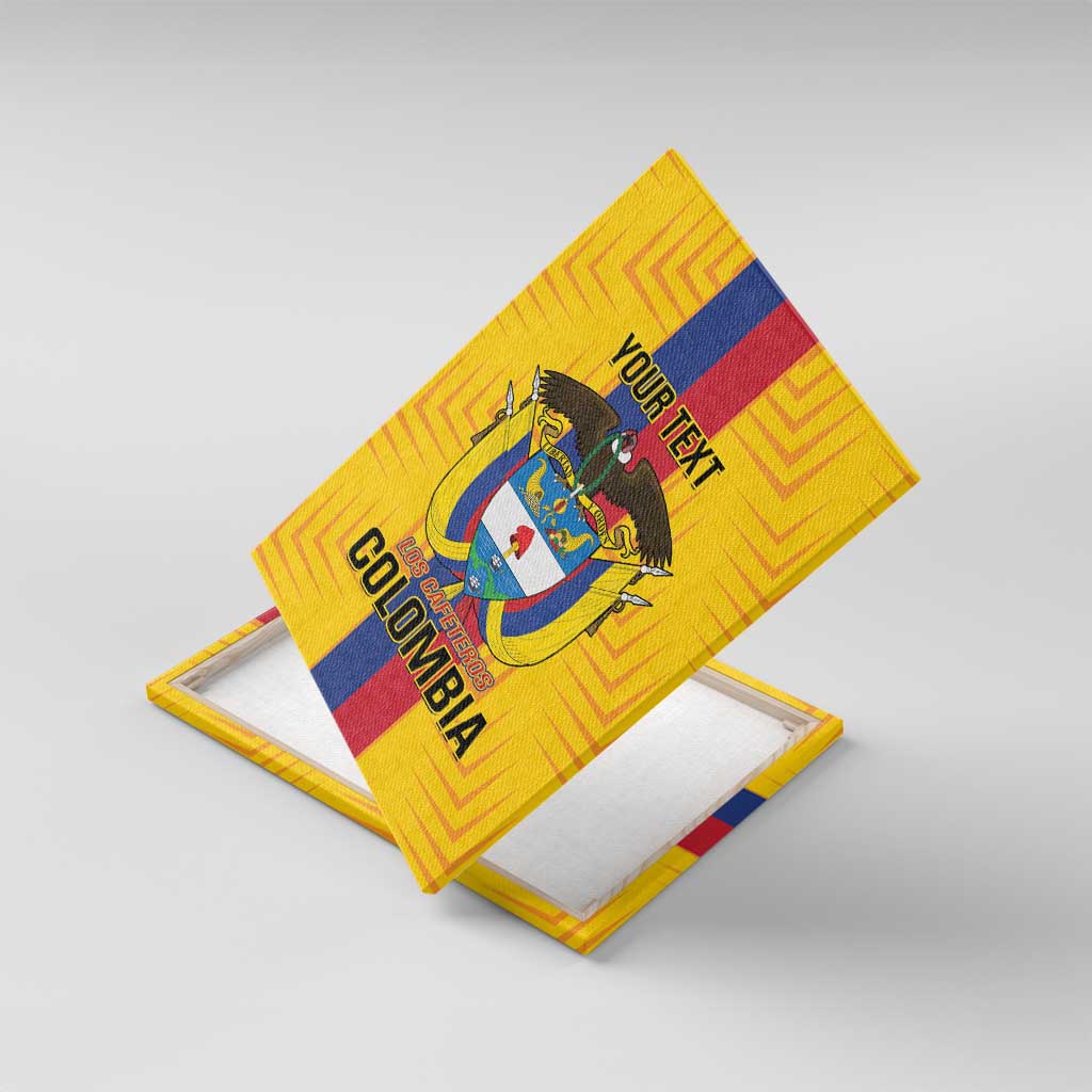 Custom Colombia Football Canvas Wall Art Vamos Los Cafeteros