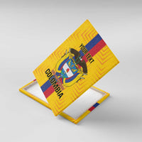 Custom Colombia Football Canvas Wall Art Vamos Los Cafeteros