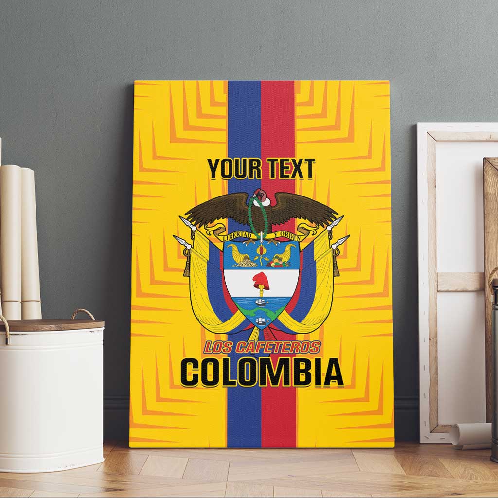 Custom Colombia Football Canvas Wall Art Vamos Los Cafeteros