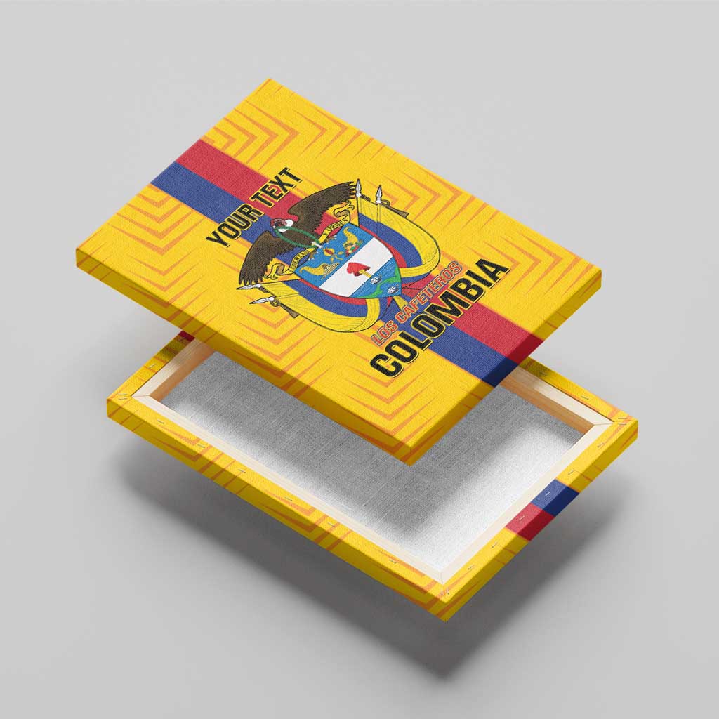 Custom Colombia Football Canvas Wall Art Vamos Los Cafeteros