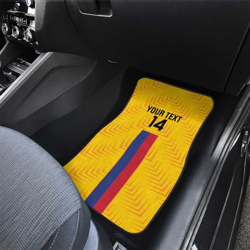 Custom Colombia Football Car Mats Vamos Los Cafeteros