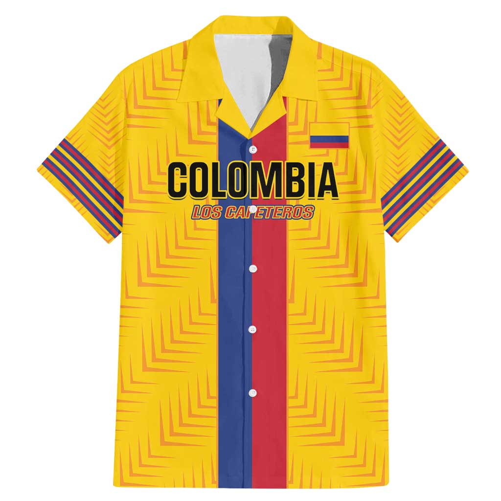 Custom Colombia Football Family Matching Mermaid Dress and Hawaiian Shirt Vamos Los Cafeteros