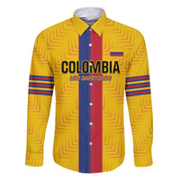 Custom Colombia Football Family Matching Short Sleeve Bodycon Dress and Hawaiian Shirt Vamos Los Cafeteros