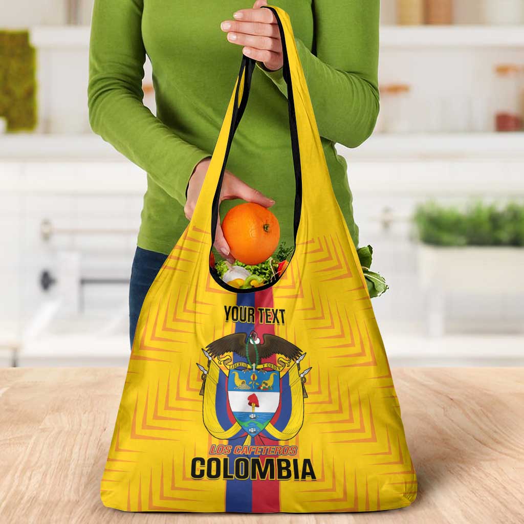 Custom Colombia Football Grocery Bag Vamos Los Cafeteros