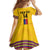 Custom Colombia Football Kid Short Sleeve Dress Vamos Los Cafeteros
