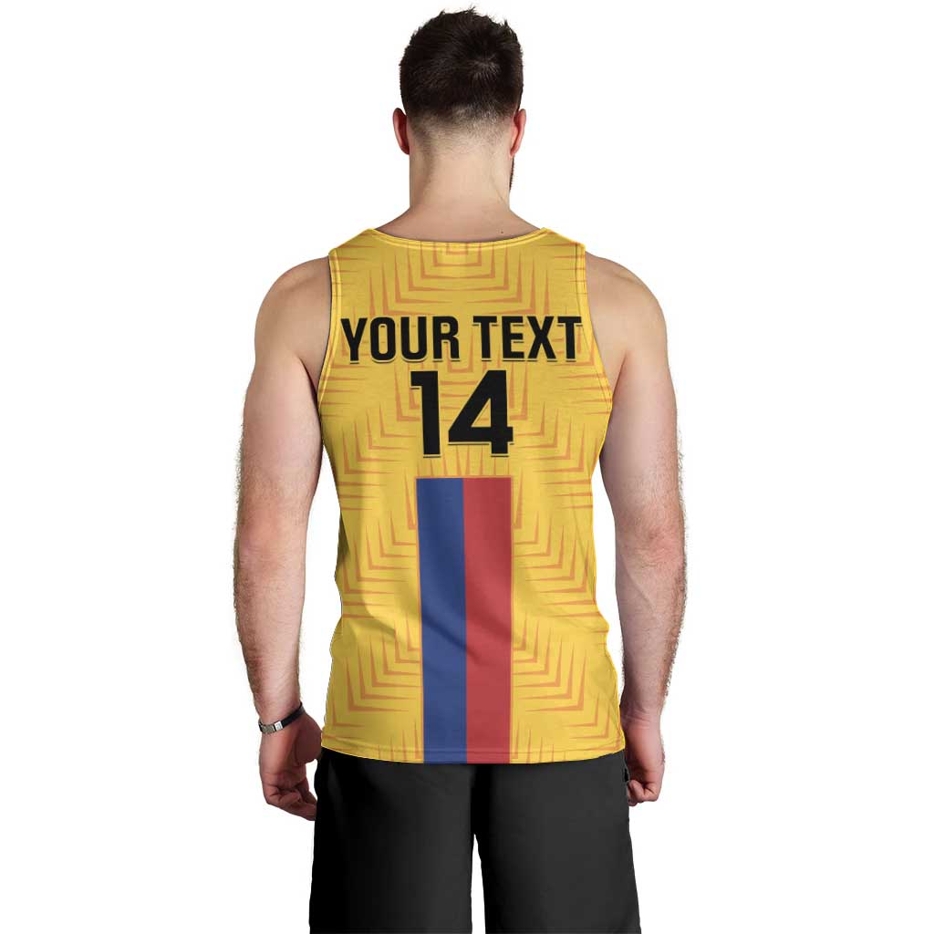 Custom Colombia Football Men Tank Top Vamos Los Cafeteros