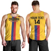 Custom Colombia Football Men Tank Top Vamos Los Cafeteros