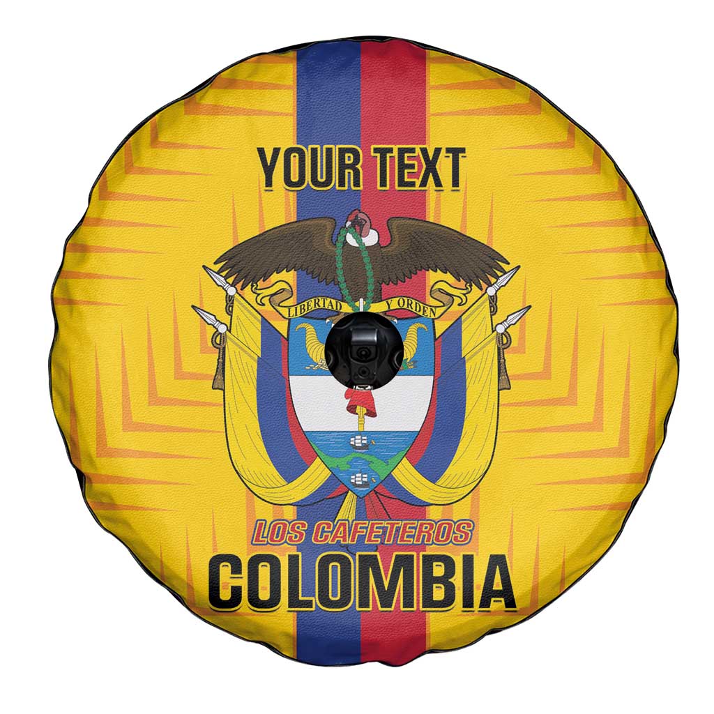 Custom Colombia Football Spare Tire Cover Vamos Los Cafeteros