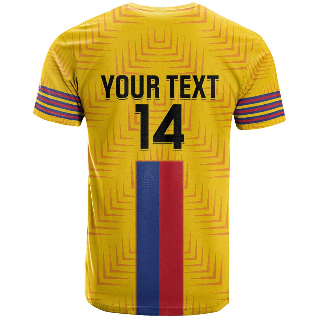 Custom Colombia Football T Shirt Vamos Los Cafeteros