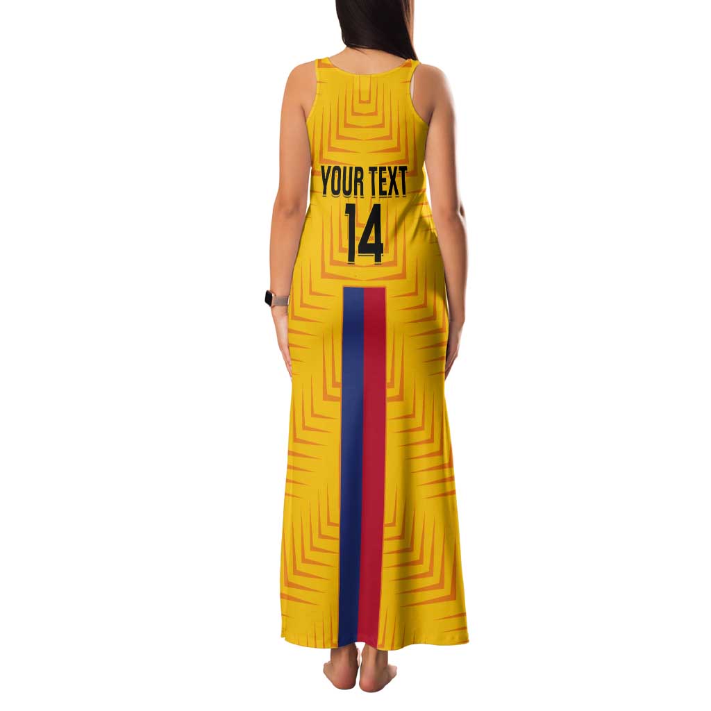 Custom Colombia Football Tank Maxi Dress Vamos Los Cafeteros