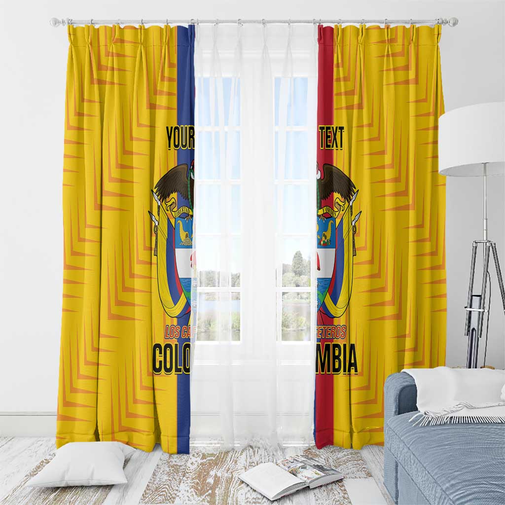 Custom Colombia Football Window Curtain Vamos Los Cafeteros