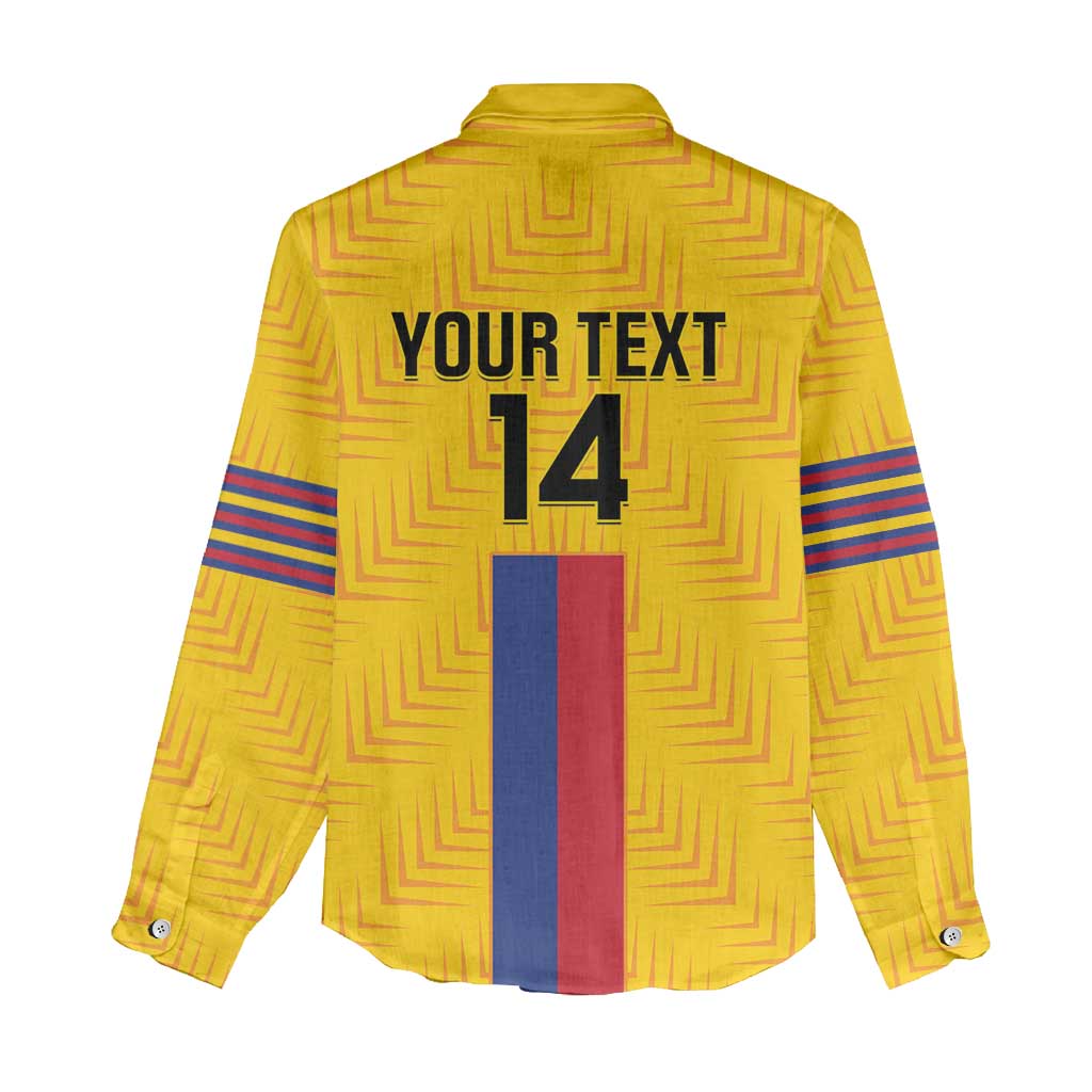 Custom Colombia Football Women Casual Shirt Vamos Los Cafeteros