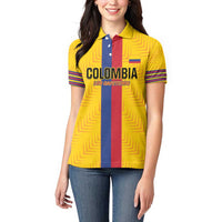 Custom Colombia Football Women Polo Shirt Vamos Los Cafeteros