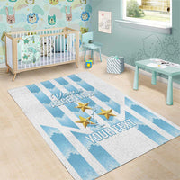 Custom Argentina Football Area Rug Vamos La Albiceleste