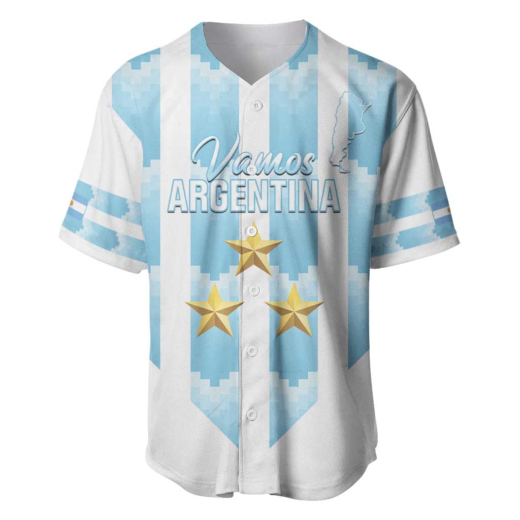 Custom Argentina Football Baseball Jersey Vamos La Albiceleste