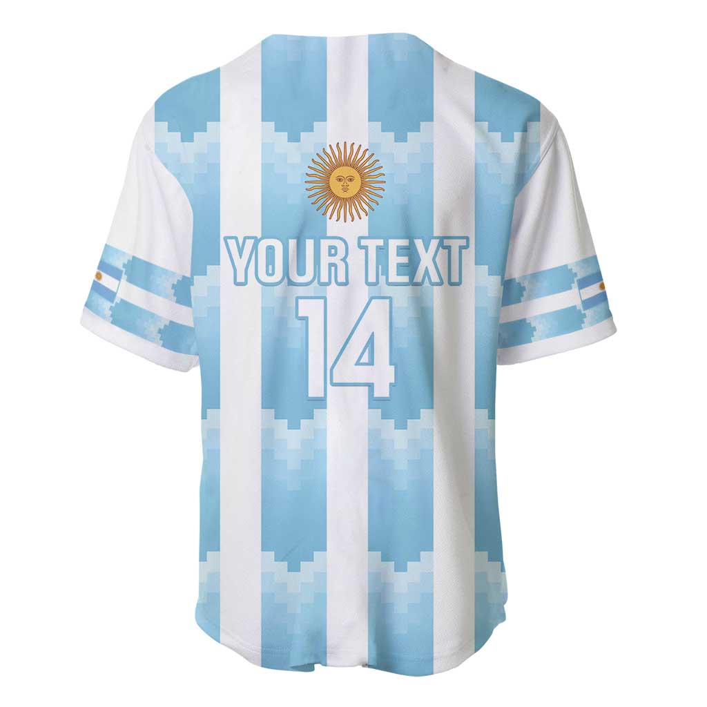 Custom Argentina Football Baseball Jersey Vamos La Albiceleste