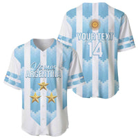Custom Argentina Football Baseball Jersey Vamos La Albiceleste
