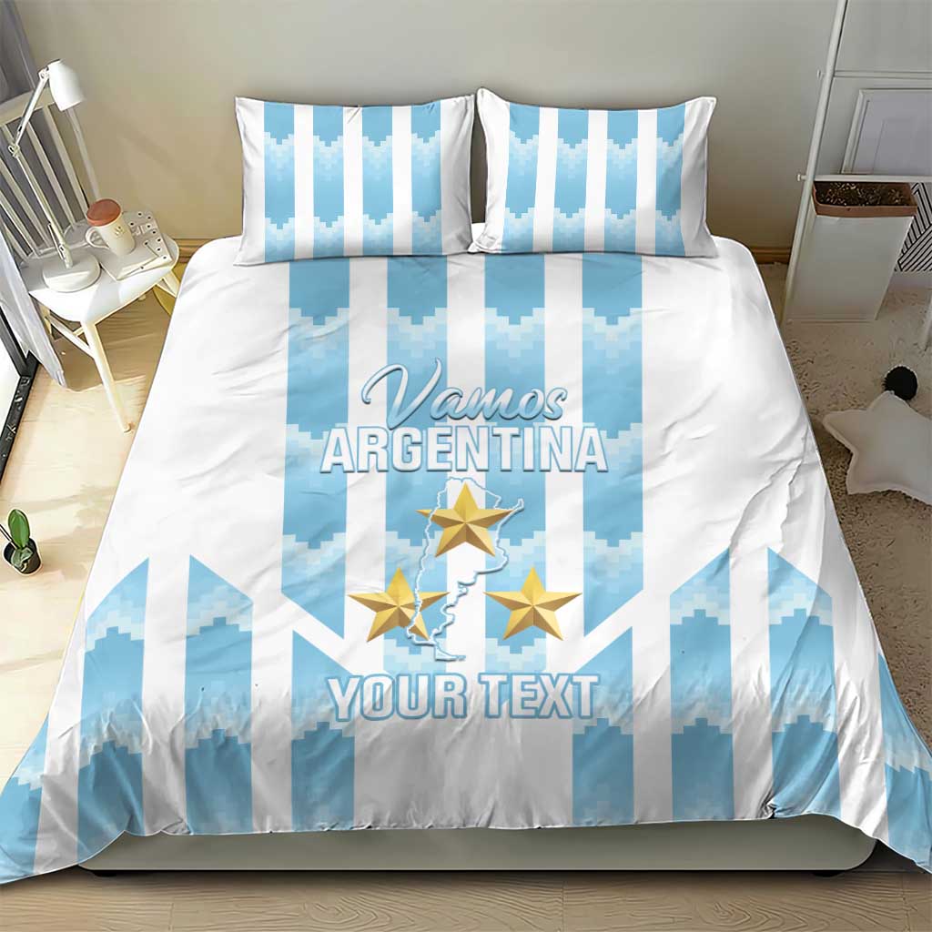 Custom Argentina Football Bedding Set Vamos La Albiceleste