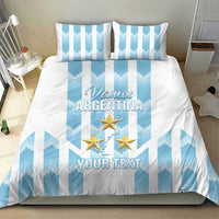Custom Argentina Football Bedding Set Vamos La Albiceleste