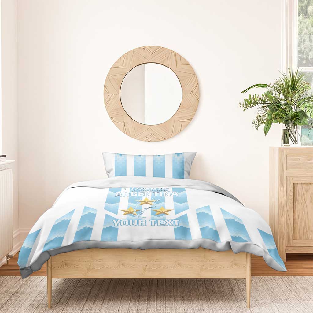 Custom Argentina Football Bedding Set Vamos La Albiceleste