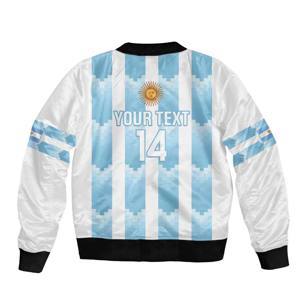 Custom Argentina Football Bomber Jacket Vamos La Albiceleste