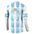 Custom Argentina Football Button Sweatshirt Vamos La Albiceleste