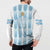 Custom Argentina Football Button Sweatshirt Vamos La Albiceleste