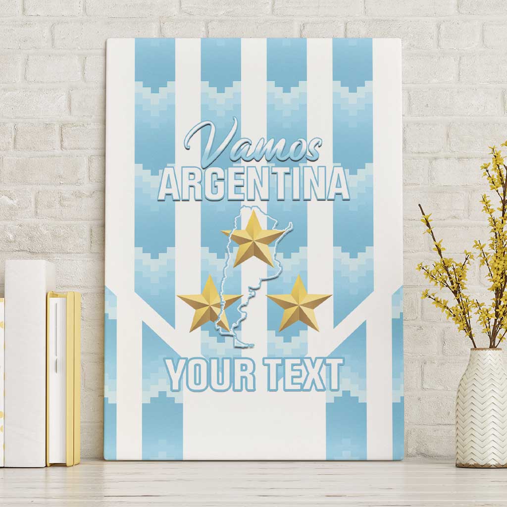 Custom Argentina Football Canvas Wall Art Vamos La Albiceleste