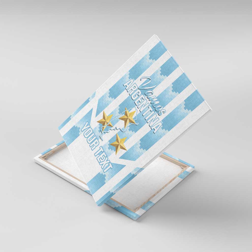 Custom Argentina Football Canvas Wall Art Vamos La Albiceleste