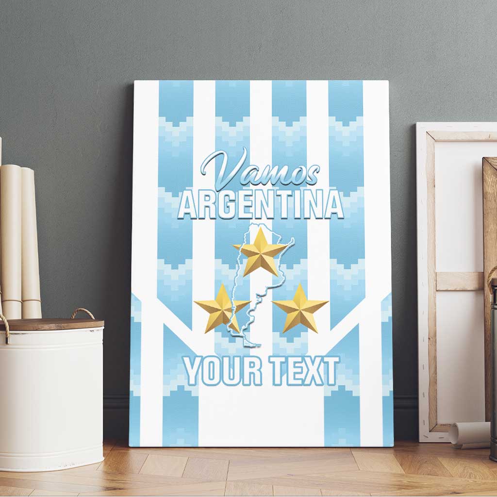 Custom Argentina Football Canvas Wall Art Vamos La Albiceleste