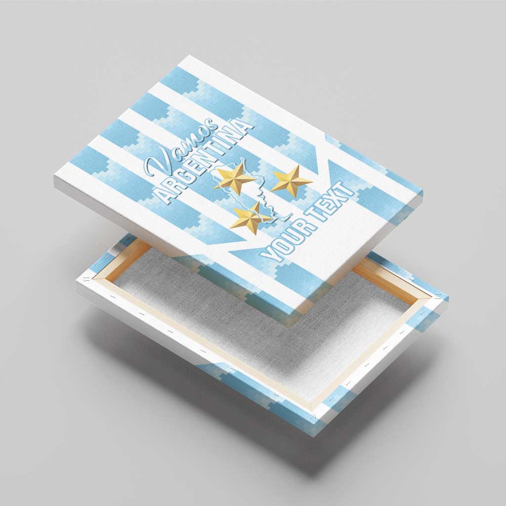 Custom Argentina Football Canvas Wall Art Vamos La Albiceleste