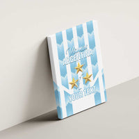 Custom Argentina Football Canvas Wall Art Vamos La Albiceleste