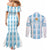 Custom Argentina Football Couples Matching Mermaid Dress and Long Sleeve Button Shirt Vamos La Albiceleste